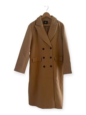 Women's Double-Breasted Camel Trench Coat